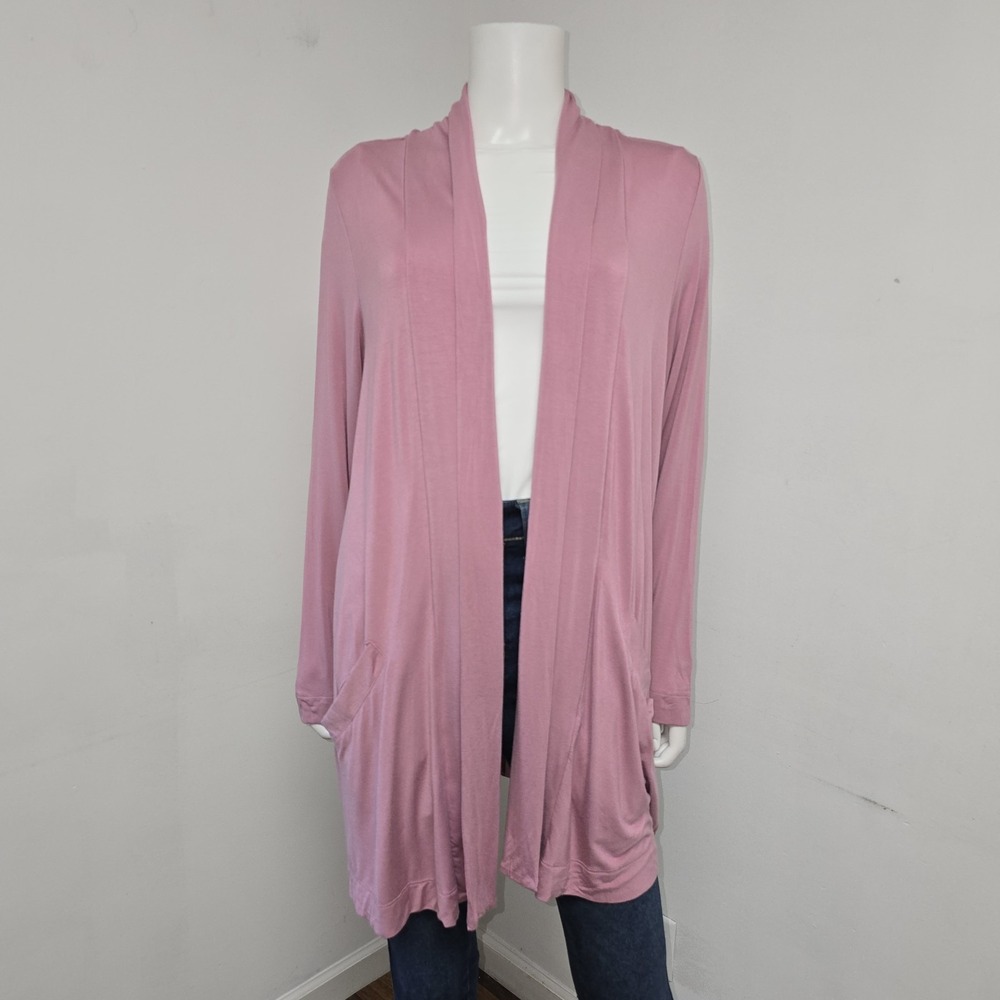 Torrid Super Soft Cardigan Sweater Size 2 2x Mauve Pockets Longline Minimalist